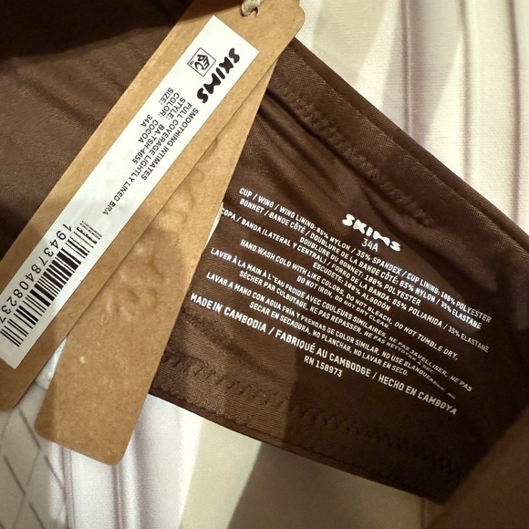 Skims Smoothing Intimates Full Coverage Lightly Lined Bra Sz 34A Cocoa NWT $54 - Picture 4 of 9